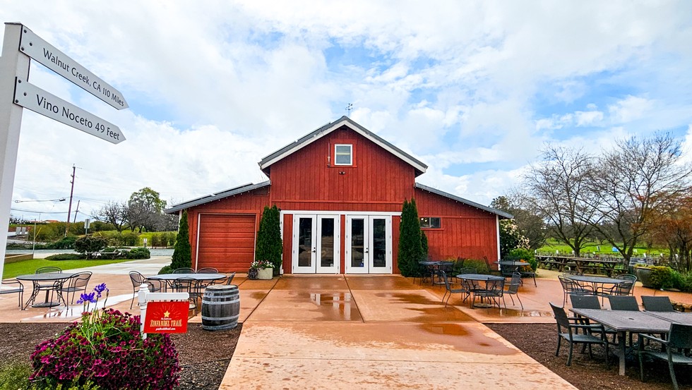 Exterior view of red barn