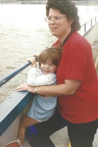 Suzy and Lindy out at sea.