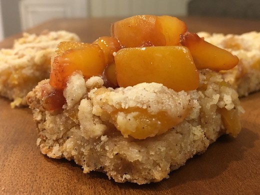 Frivolo-Peach Shortbread Bars