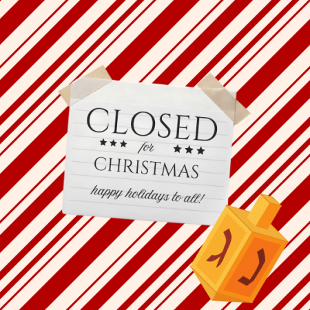 Beige Simple Christmas Closed Instagram Post (1080 x 1080 px)